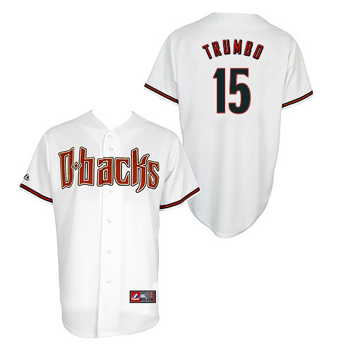 Mark Trumbo #15 Youth Baseball Jersey-Arizona Diamondbacks Authentic Home White Cool Base MLB Jersey